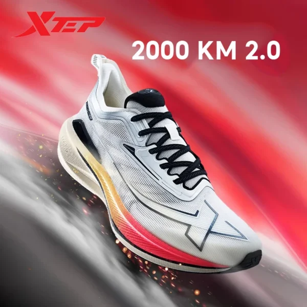 Xtep 2000KM 2.0 Running Shoes Men 2024 Summer Professional TPU Shock Absorption Sneakers 876219110043(suggest half size down)