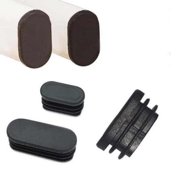 Oval Oblong Tubes End Caps Black/White Blanking Plugs Pipe Inserts Table Feet Chair Plastic Dust Plug Furniture Accessories - Image 3