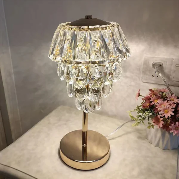 DEBBY Contemporary Crystal Table Lamp LED Simple Creative Bedside Desk Light for Home Living Room Bedroom Decor - Image 2