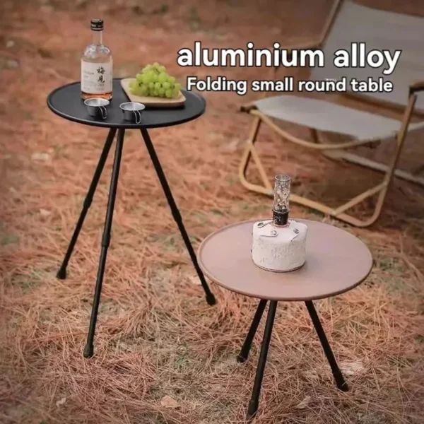 Outdoor Small round Table Camping Leisure Ultra Lightweight Portable Picnic Garden Table, Coffee Table, Tea Table, Dining Table - Image 3