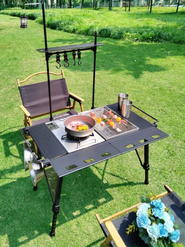 Lohascamping Lightweight Camping Folding IGT table extend Brazier table multifunctional adjustable leg Desktop burner bbq table - Image 4