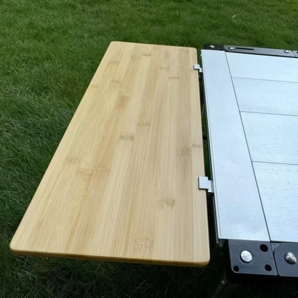 IGT Camping Side Extension Board Bamboo Table Accessories for Outdoor Picnic, Dining Table - Image 3