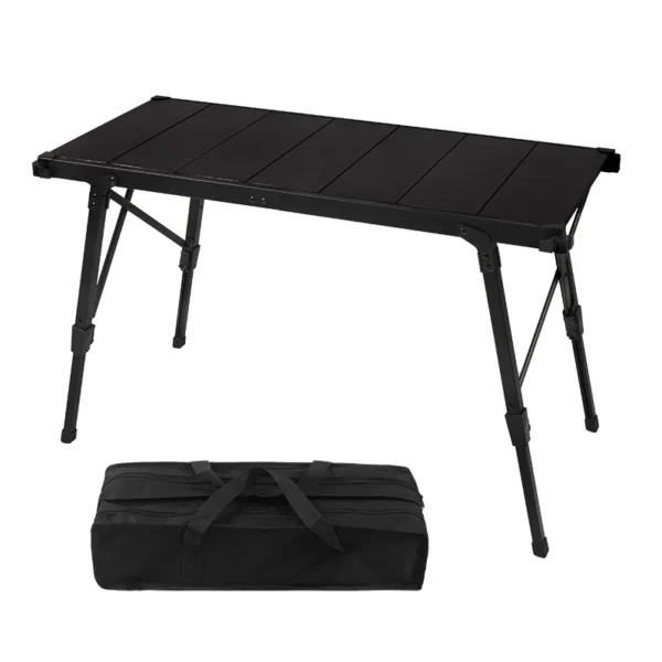 NOBANA Newest  Outdoor Folding Egg Roll Table Camping Portable Liftable Aluminum Picnic Barbecue Table IGT Folding Picnic Table - Image 5