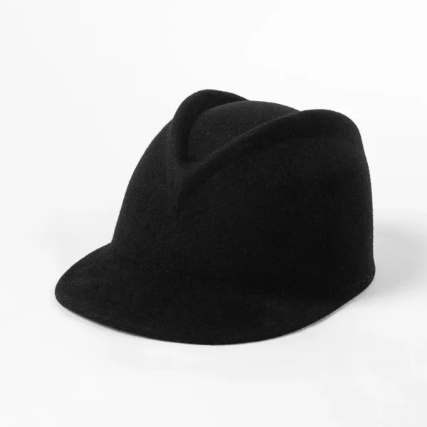 100% Wool Riding Cap Autumn Winter Fashion Casual Woolen Equestrian Fedora Hat Women's Outdoor Shopping Warm Peaked Cap - Image 2