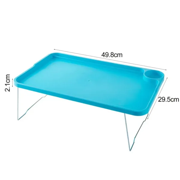 Laptop Bed Table Portable Folding Laptop Table with Cup Holder for Student Dormitory Stable Bed Tray Desk with for Sofa for Lazy - Image 2