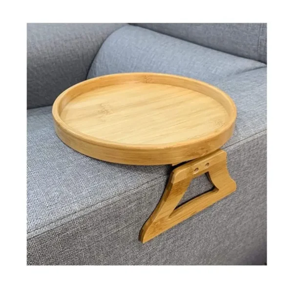 NEW Sofa Tray Table Sofa Armrest Clip-On Tray Natural Bamboo Sofa Tray Practical TV Snack Tray For Remote Control Coffee Snacks - Image 5