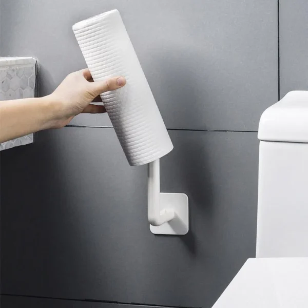 1/2pcs Toilet Paper Hold Tissue Hanger Storage Rack Kitchen Self-adhesive Accessories Under Cabinet Paper Roll Rack Towel Holder - Image 2