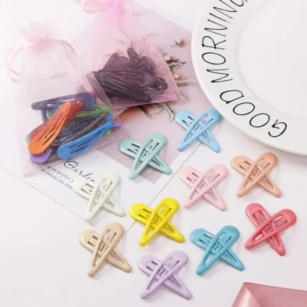 10-40Pcs/pack Colors Hair Clips For Women Girls Fashion Solid Kids Hair Accessories Snap Metal Barrettes Hairpins Clip Bobby Pin - Image 4