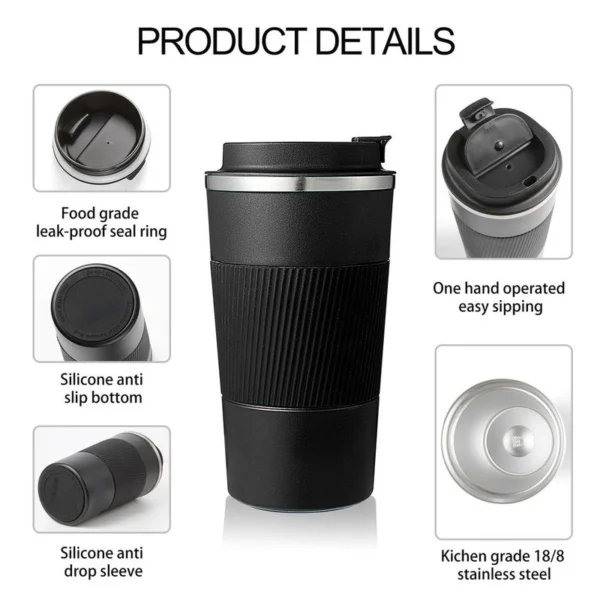 380ml 510ml Stainless Steel Coffee Cup Thermal Mug Garrafa Termica Cafe Copo Termico Caneca Non-slip Travel Car Insulated Bottle - Image 5