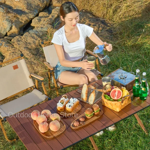 Camping Folding Table Outdoor Portable Egg Roll Table pliante Picnic Sedentary Dining table set Lightweight table Folding Desk