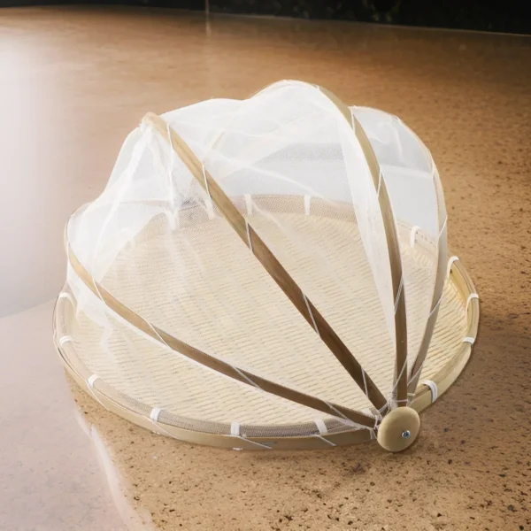 1pcs Woven Basket Anti-Mosquito Net Fruit And Vegetable Basket Dustpan Used As Insect-proof, Dust-proof Basket For Fruit Tools - Image 2