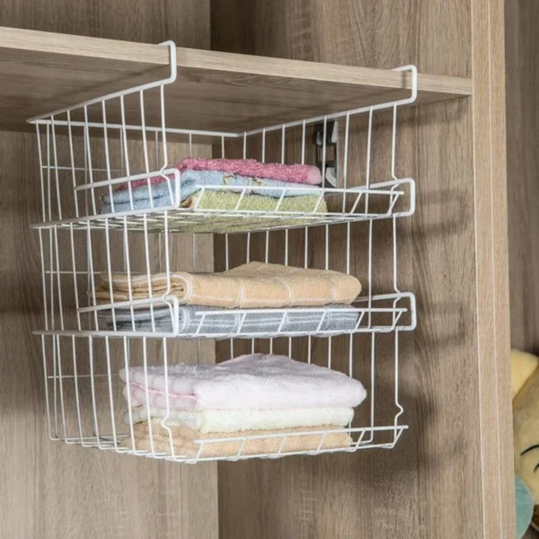 Home Storage Basket Kitchen Multifunctional  Rack Under Cabinet  Shelf  Wire  Organizer basket - Image 2