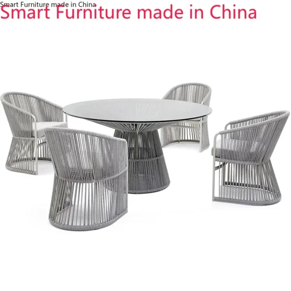 Outdoor table and chair courtyard rattan chair balcony tea table combination outdoor small table and chair three-piece set