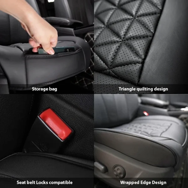 New Front Car Seat Cover PU Leather Cars Seat Cushion Automobiles Seat Protector Universal Car Chair Pad Mat Auto Accessories - Image 6