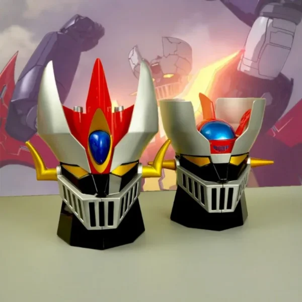 410ml Japanese Anime MAZINGER Z Transformation Robot Coffee Mugs with Lid Stainless Steel Cup Office Milk Tea Cups Drinkware