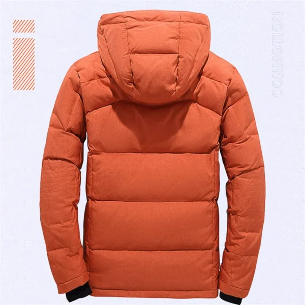 Winter Down Jacket Men White Duck Coat Windproof Warm Travel Camping Overcoat New in Thicken Solid Color Hooded Male Clothing - Image 4