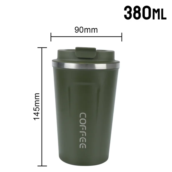 Thermo Cafe Coffee Mug Car Thermos Mug 380/510ML Leak_Proof Travel Thermo Cup for Tea Water Coffee Double Stainless Steel - Image 2