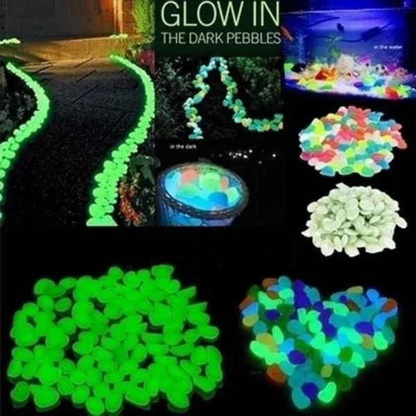 Luminous Stones Glow In The Dark Pebbles Glowing Stones Outdoor Walkways Home Garden Yard Decor Fish Tank Pebble Rocks - Image 6