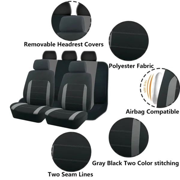 AUTO PLUS Universal Fabric Car Seat Covers Fit For Most Car SUV Truck Van Car Accessories Interior Seat Covers Car - Image 6