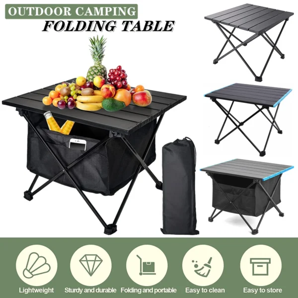 Portable Folding Camping Table Aluminium Alloy Ultralight Outdoor Picnic Table for Home Party Camping Foldable Table Dinner Desk