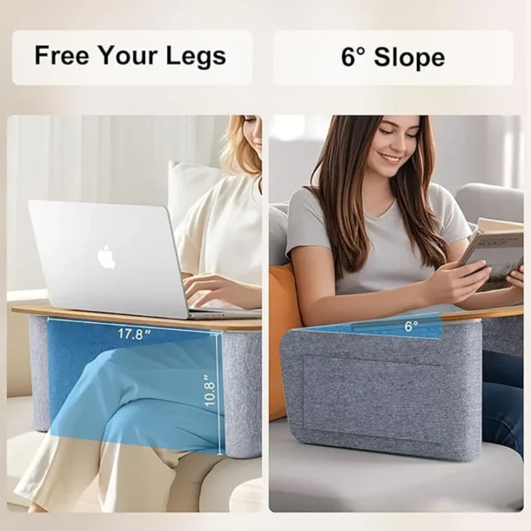 HPERGO Ergonomic Comfortable Removable Bed Table Laptop Desk Bed Table Desk Reading Pillow for Lap With Tablet laptop - Image 4