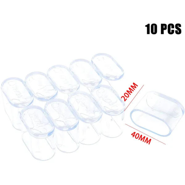 10 X Rubber Chair Leg Cap Oval Covers Furniture Table Feet Floor Protectors For Protecting Household Furniture - Image 3