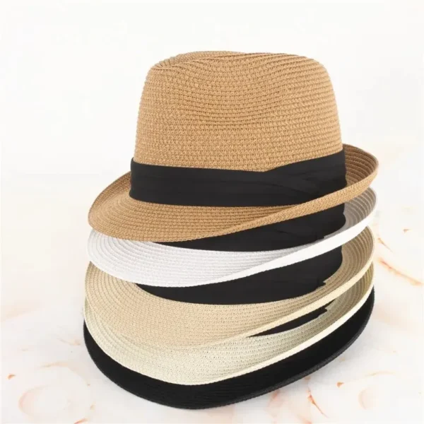 Summer New Straw Hat For Men and Women Outdoor Seaside Vacation Beach Hat Foldable Straw Woven Sun Protection Hat - Image 3