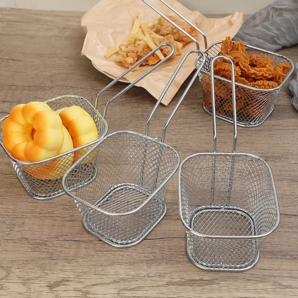 Fryers Basket Net Mesh Fries Chip Kitchen Tool Stainless Steel Fryer Home French Fries Baskets Strainer Restaurants Bars Tools - Image 6