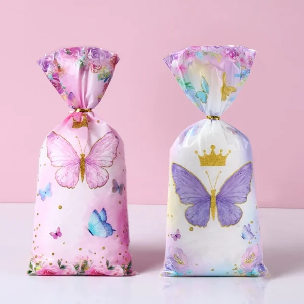 25/50/100pcs Candy Bags Gift Packing Bags Biscuit Butterfly Birthday Party Decorations Gift Candy Bag Baby Shower Party Supplies - Image 4