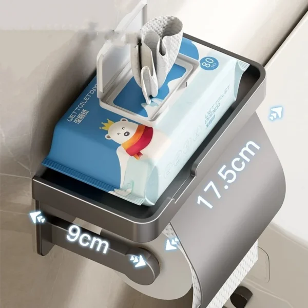 1pc Toilet tissue box wall mounted toilet tissue holder bathroom waterproof toilet paper box toilet roll holder - Image 2