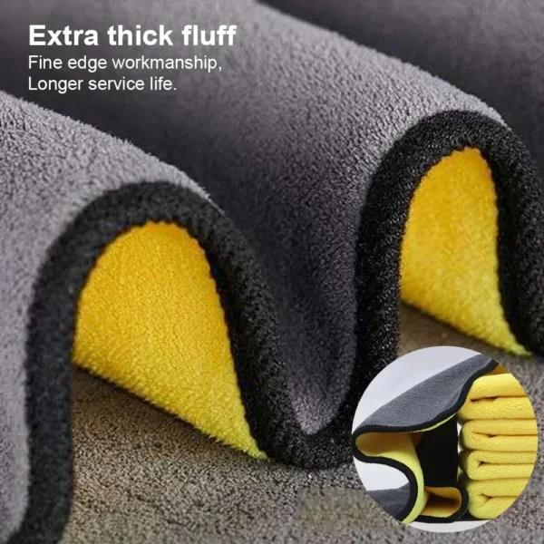 3/5/10Pcs Car Wash Microfiber Towel 30x30/60CM Car Cleaning Drying Cloth Hemming Car Care Cloth Detailing Car Wash Towel - Image 4