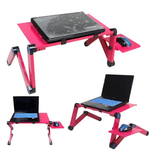 42x26 CM Laptop Stand With Cooling Fan Portable Foldable Adjustable Computer Laptop Table For Bed Sofa LapDesk folding Table New