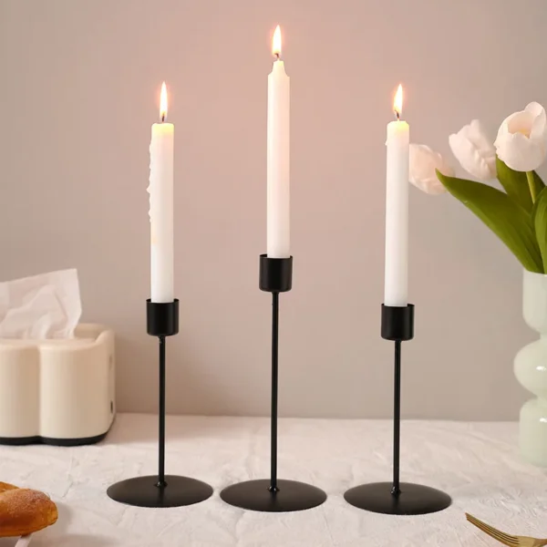 1pcs Candlestick Crafts Simple Nordic Desk Candle Ornament Candle Holder for Dining Room Thanksgiving Wedding Festivals Gift - Image 2