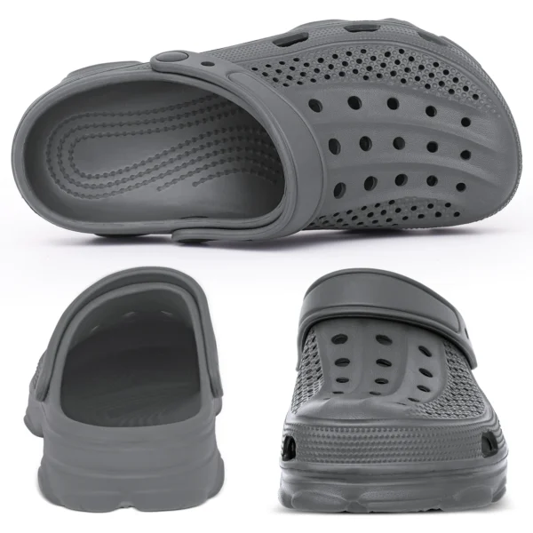 Bebealy Men Hole Clogs Slippers Men Garden Shoes For Men Arch Support Slides Summer Fashion Beach Slippers Non-slip EVA Slippers - Image 3