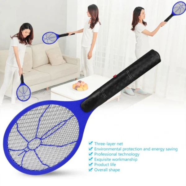 Electric Fly Insect Bug Zapper Bat Handheld Insect Fly Swatter Racket Portable Mosquitos Killer Pest Control For Bedroom Insects - Image 2