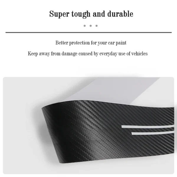 New Universal Imitation Carbon Fiber Leather Car Door Sill Protection Strip Tough And Durable Decorative Car Sticker Accessories - Image 5