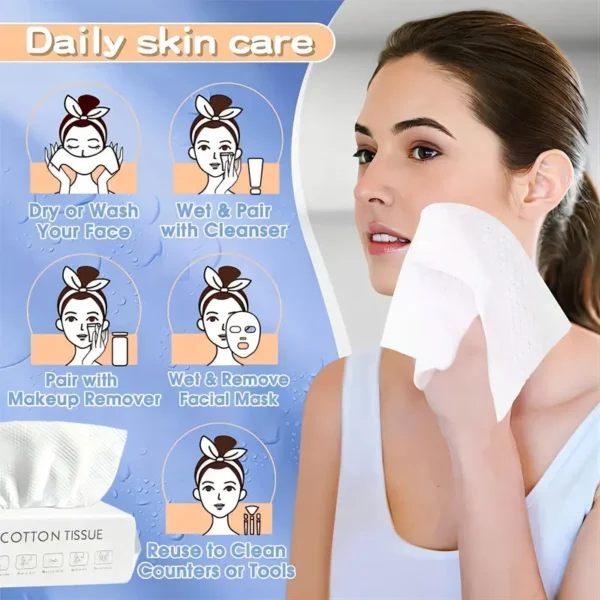 50pcs Disposable Face Wash Towel Extractable Cotton Soft Towel Cotton Beauty Salon Cleansing Face Wipe Towel Towel