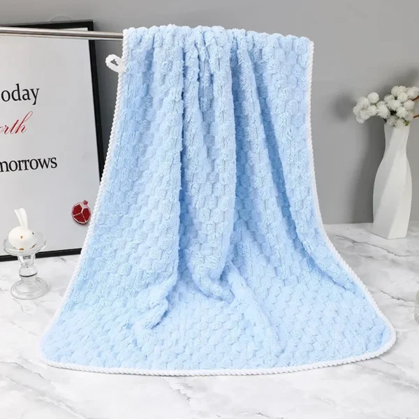 1 pcs  Soft Thickened Coral Fleece Face Towel  Water Absorption and Quick Drying Solid Color Hand Towel For Bathroom - Image 6