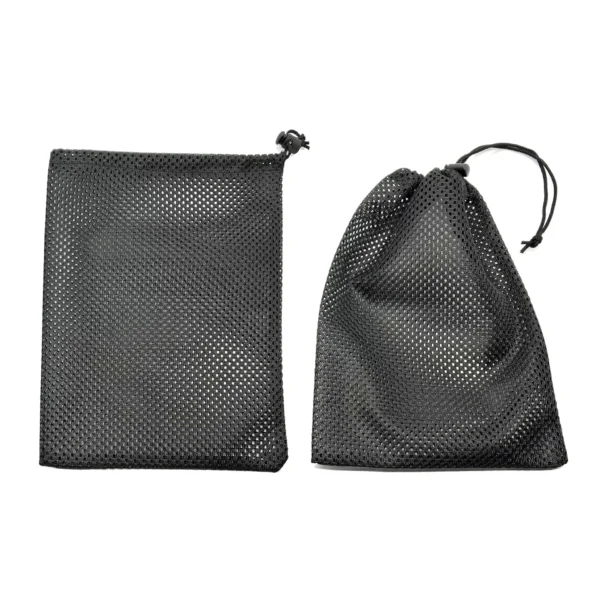 1pc Mesh Bag, Mesh Storage Bag, Polyester Bundle Pocket, Black Mesh Bag, Drawstring Mesh Bag, Drawstring Toy Bag - Image 3