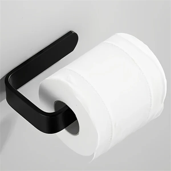 1pc Wall Mounted Toilet Paper Holder No Punching Tissue Towel Roll Bathroom Towel Rack Bathroom Accessories Material Plastic - Image 2