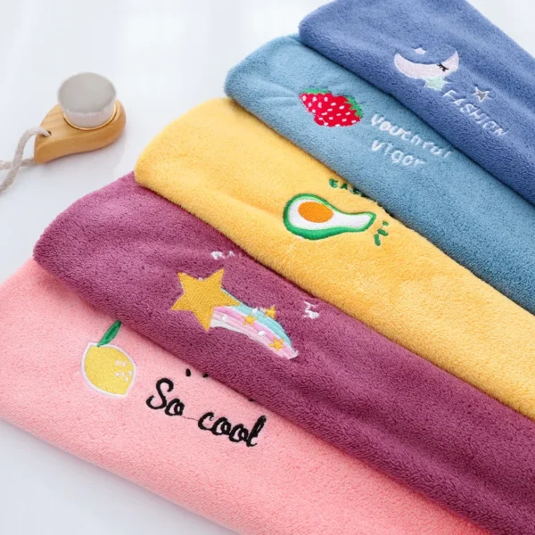 Women Soft Microfiber Towels Shower Cap Towel Bath Hats for Women Dry Hair Cap Quick Drying Soft for Lady Turban Head Girl Towel - Image 4