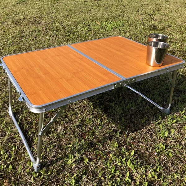 Mini Folding Table Outdoor Aluminum Table Camping Density Board Table Portable Picnic BBQ Small Table Computer Table - Image 6