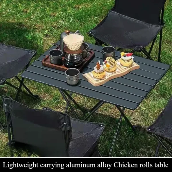 Outdoor Camping Folding Table Ultra Light Foldable Chicken Rolls Camp Fishing Table Picnic Barbecue Stall Simple Small Tables - Image 4