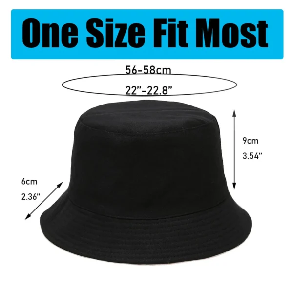 Reversible Blank Bucket Hat Summer Travel Beach Sun Hat for Women Men UV Protection Fisherman Hats - Image 4