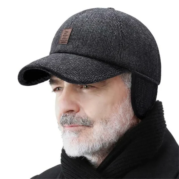 Men Autumn Winter Hat Outdoor Thick Warm Adjustable Earmuffs Baseball Cap Bomber Thick Hats