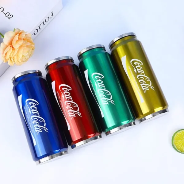 500ML Stainless Stee Thermos Cup Car Vacuum Flasks Portable Soda Can Insulated Water Bottle Travel Drink Cup Mug with Straw - Image 4