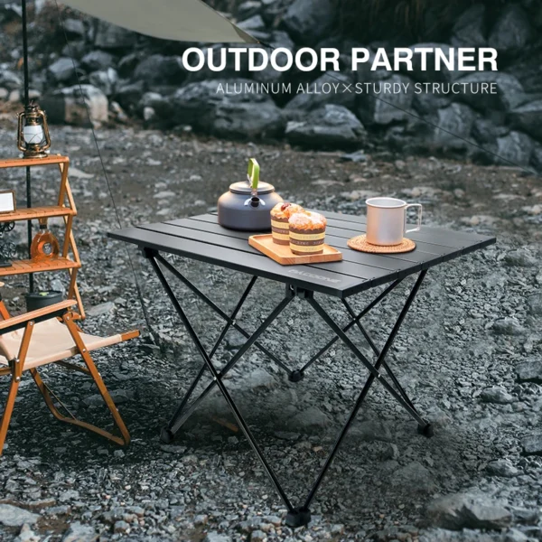 Portable Camping Folding Table Outdoor Picnic Barbecue Storage Table Aluminum Alloy Table Camping Furniture Camping Supplies - Image 4