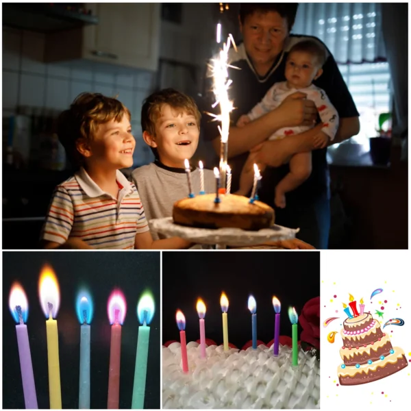 Multicolour Flame Candles Colorful 6/12pcs/pack Wedding Party Birthday Cake Candles Decoration Party Supplies for Children Kids - Image 3