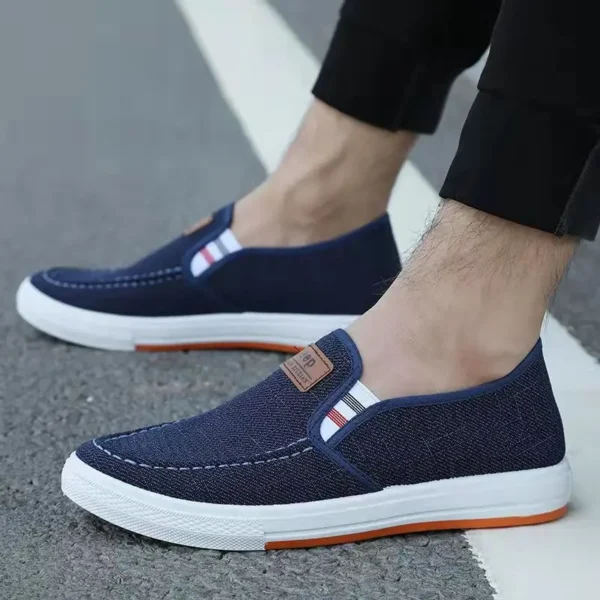 Men Casual Shoes Slip on Canvas Loafers Comfortable Walking Flats for Man Dude Non Slip Soft Moccasins Sneakers Summer