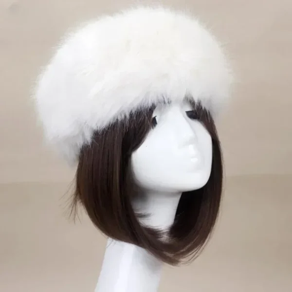 Winter Thick Furry Hairband Fluffy Russian Faux Fur Women Girl Fur Headband Hat Winter Outdoor Earwarmer Ski Hats Hot - Image 5